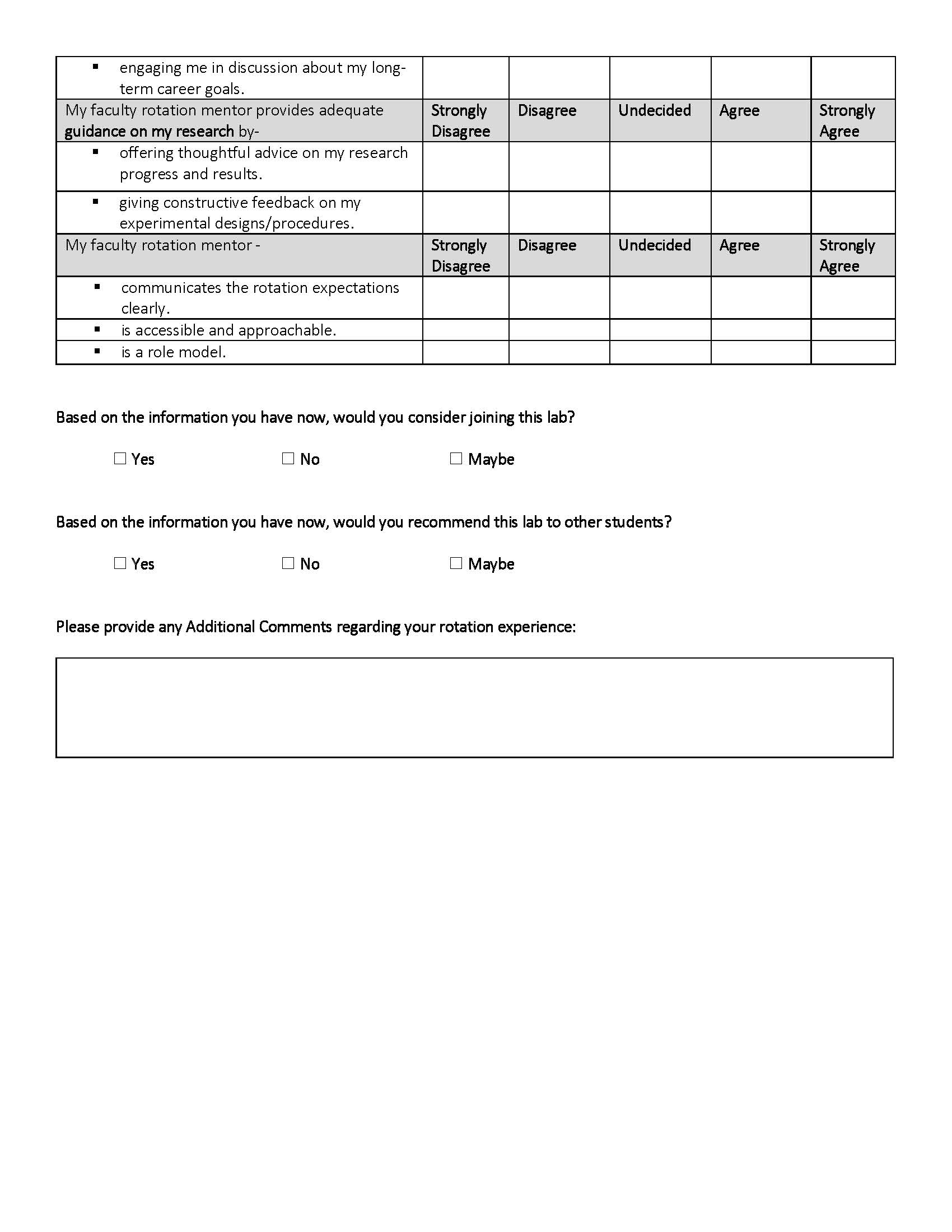 Student Evaluation of Rotation page 2