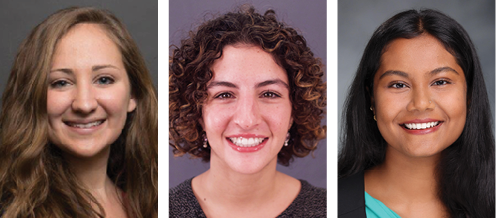 Maddie Brown, Tamar Chukrun and Trisha Dalapati