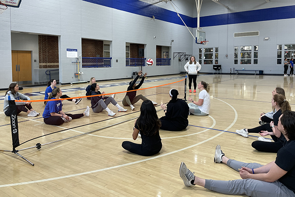 game of seated volleyball