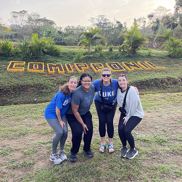 the 4 members of duke dpt in Honduras
