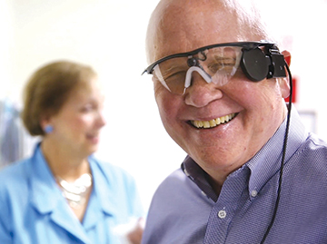 man with bionic eye