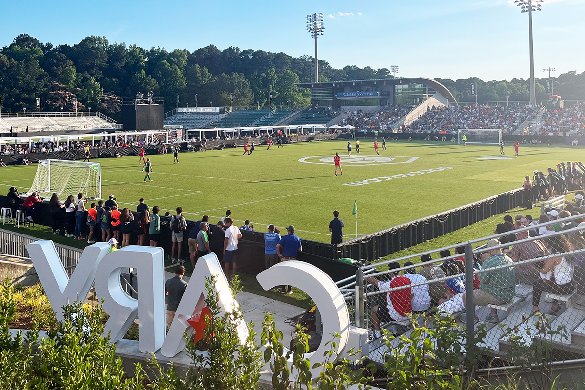 The Soccer Tournament stadium and field