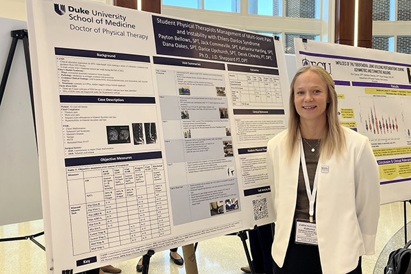 student by their poster presentation