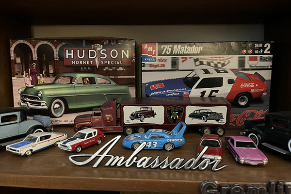 model cars on display