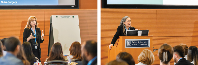 Linda Carime Cendales, MD and Viviana Martinez-Bianchi, MD offering the morning and afternoon keynote addresses