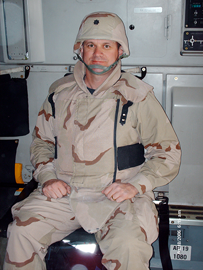Dr. Powers in his battledress uniform. (fatigues)