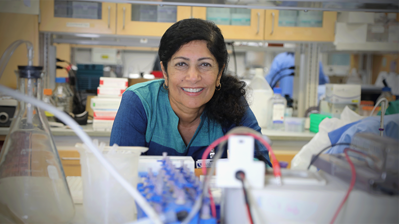 woman standing in lab
