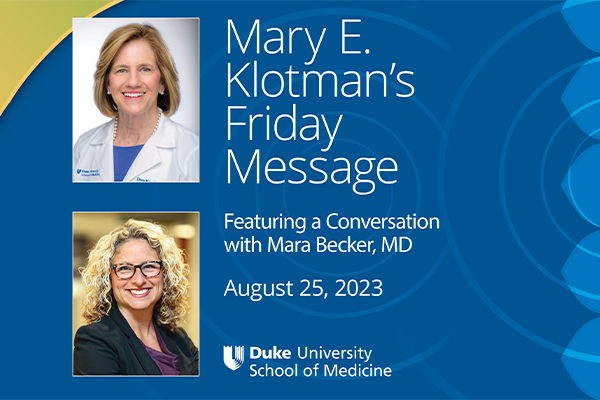 Dean's Friday Message with Mara Becker, MD