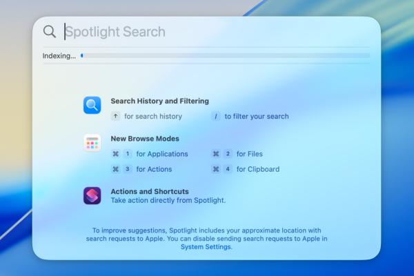 Spotlight shortcuts